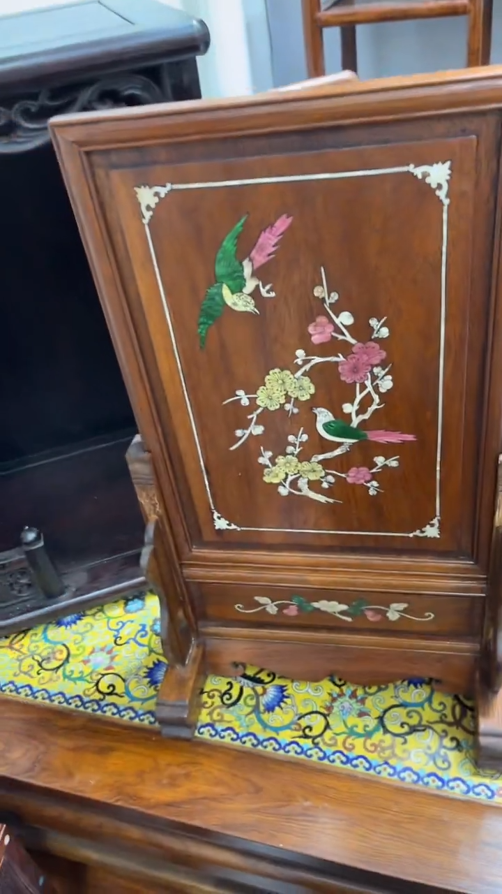 【闪购商品】木喜鹊登梅屏风屏风