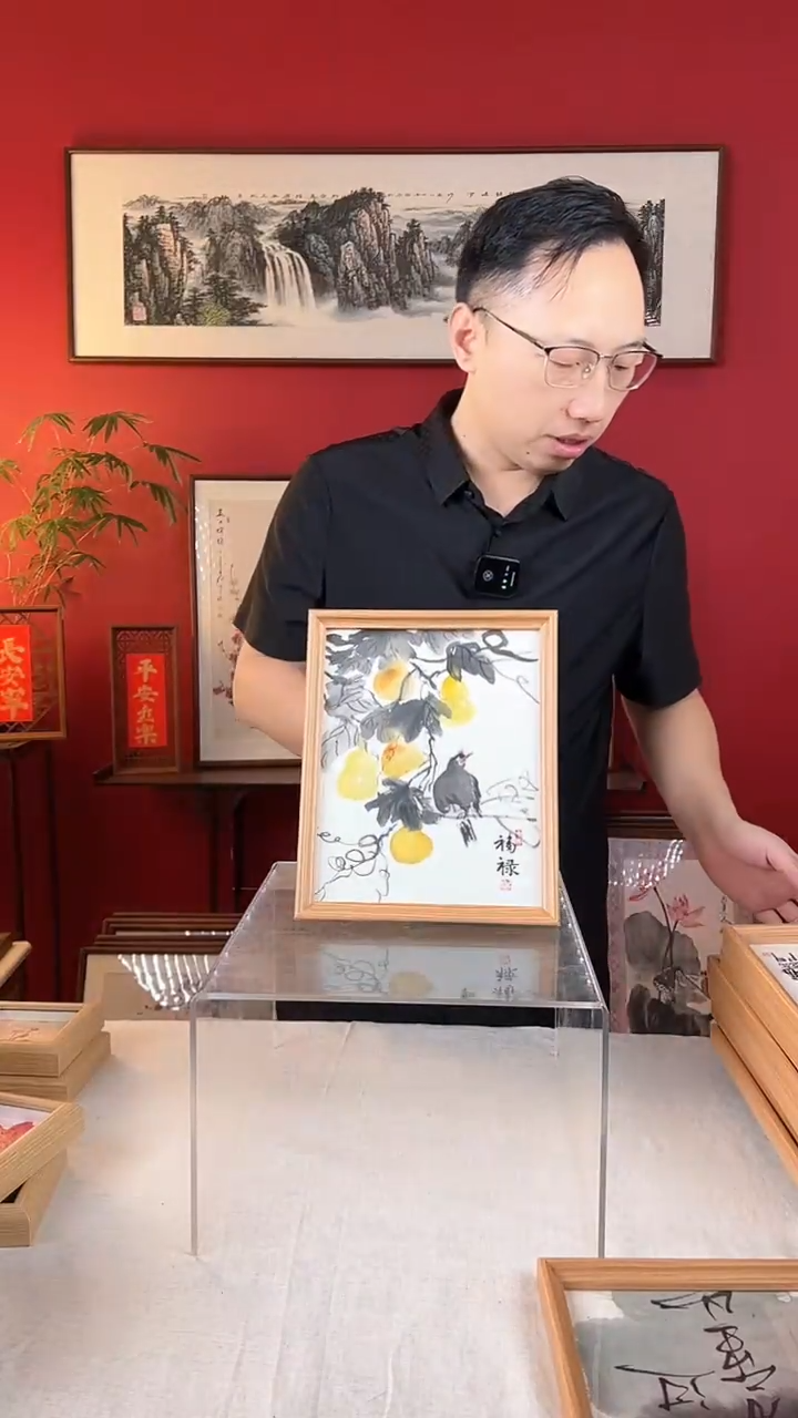 【闪购商品】国画福禄国画10寸摆台
