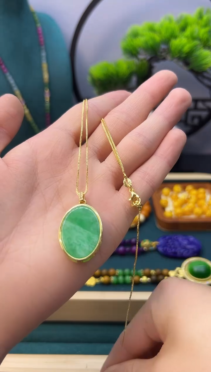 【闪购商品】翡翠耳饰14K金镶嵌D69       