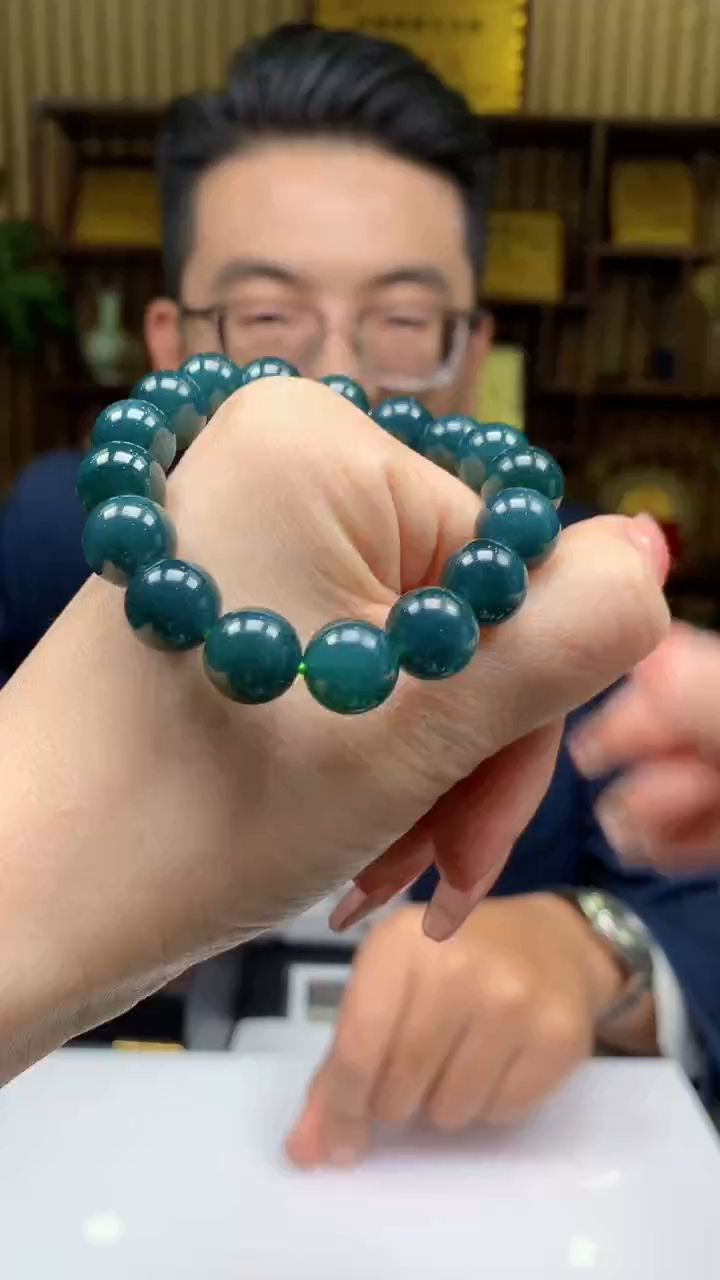 【闪购商品】定制翡翠未镶嵌1071-毛货手串24