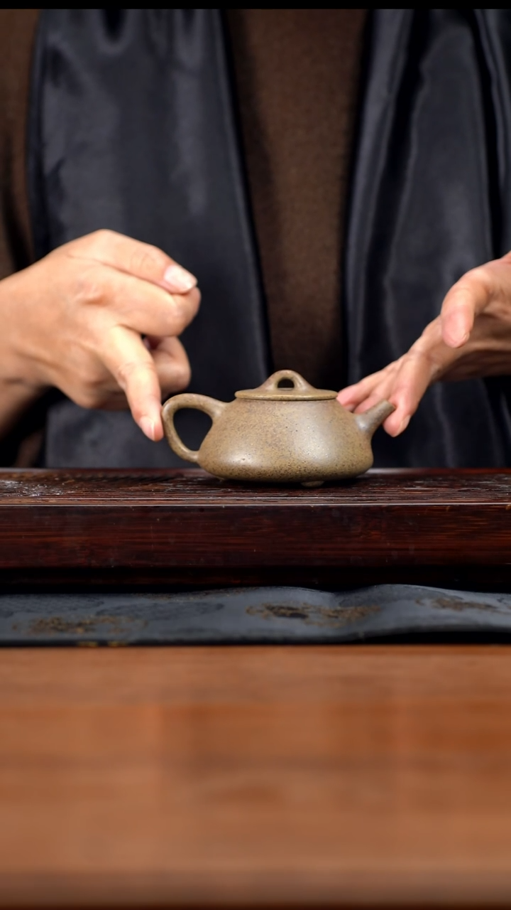 【闪购商品】紫砂茶壶150cc黄龙山原矿段泥柴烧石瓢19