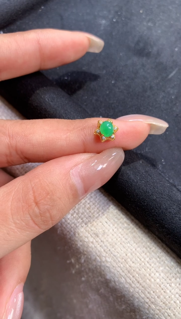 翡翠银S925镶嵌吊坠(不含链)吊坠
