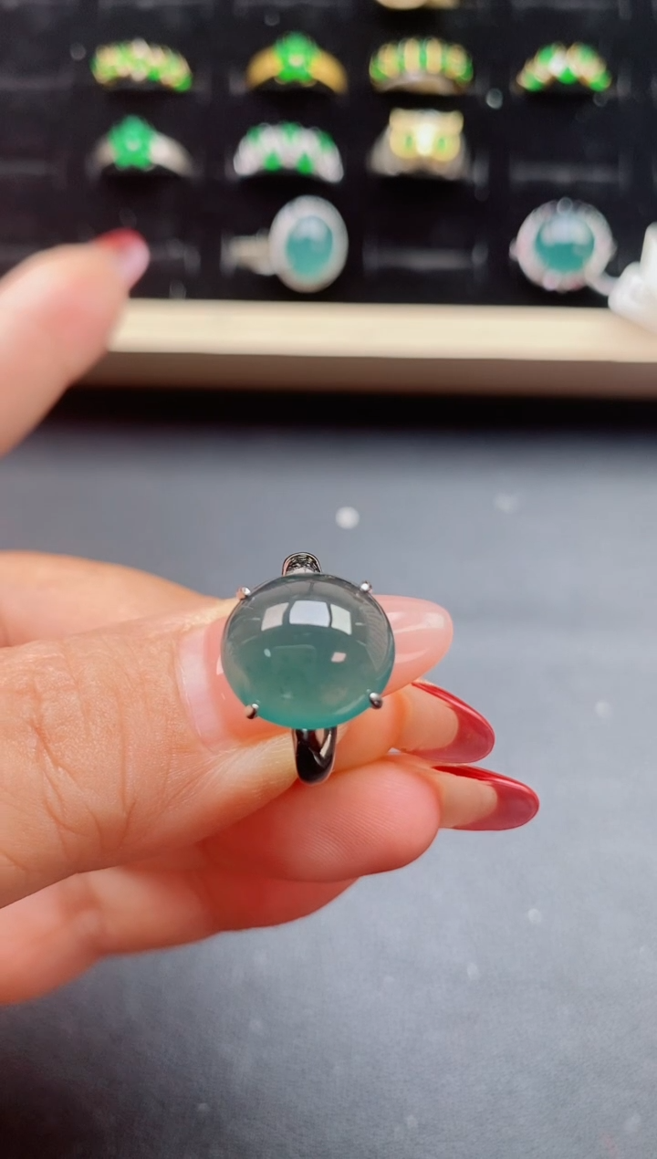 【闪购商品】翡翠戒指银S925镶嵌321321