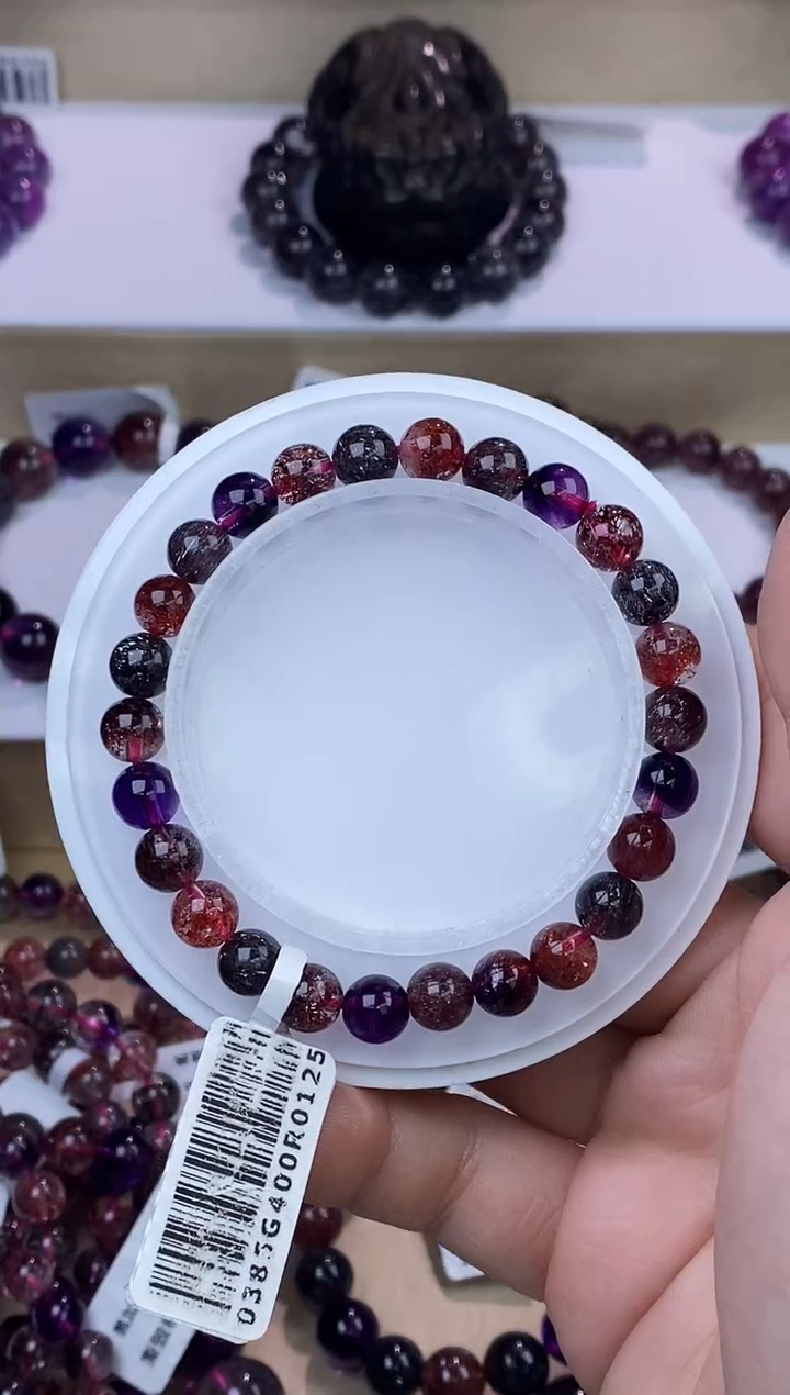 【闪购商品】水晶手链未镶嵌黑加仑超七7m+