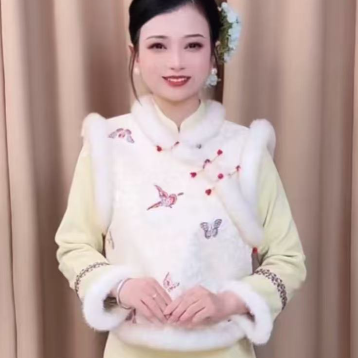 小马甲-2025冬季必入新款百搭中国风复古小马甲秋冬加绒加厚中式