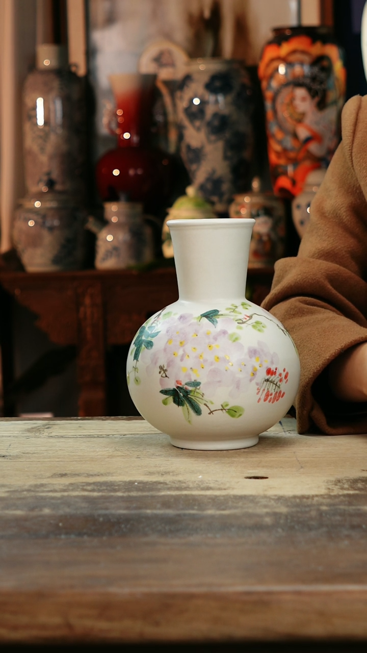 【闪购商品】瓷片景德镇纯手工釉下彩精品花瓶