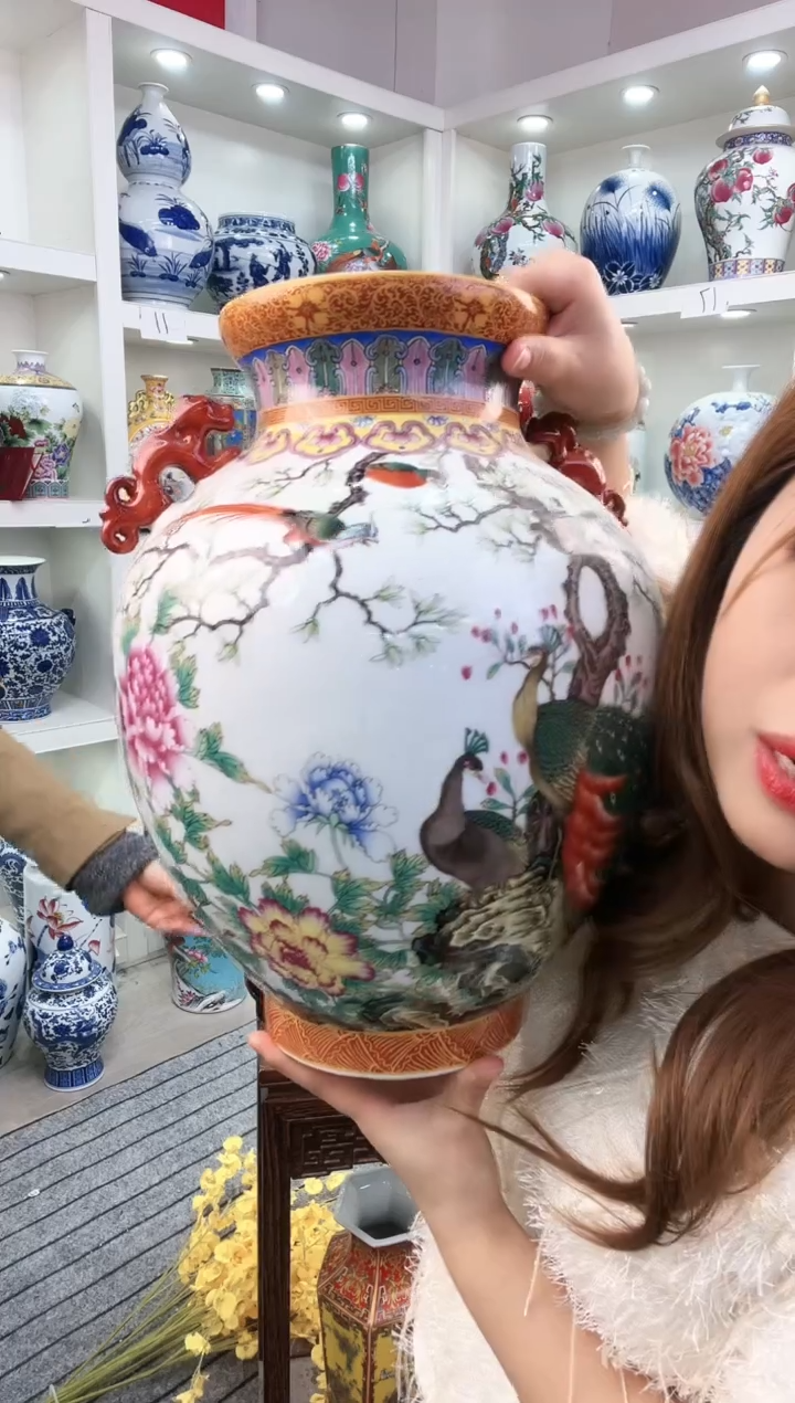 【闪购商品】陶瓷景德镇高温陶瓷摆件花瓶