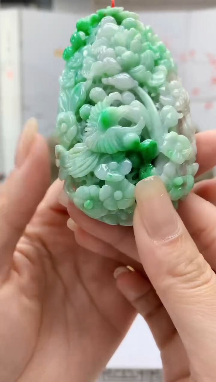 【闪购商品】定制翡翠未镶嵌4812lr-毛货挂件11