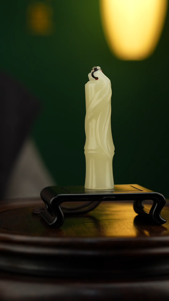 玉【节节高升】天然玉石手把件