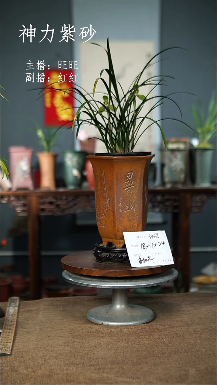 【闪购商品】紫砂花盆3428+S 色随机 紫砂花盆