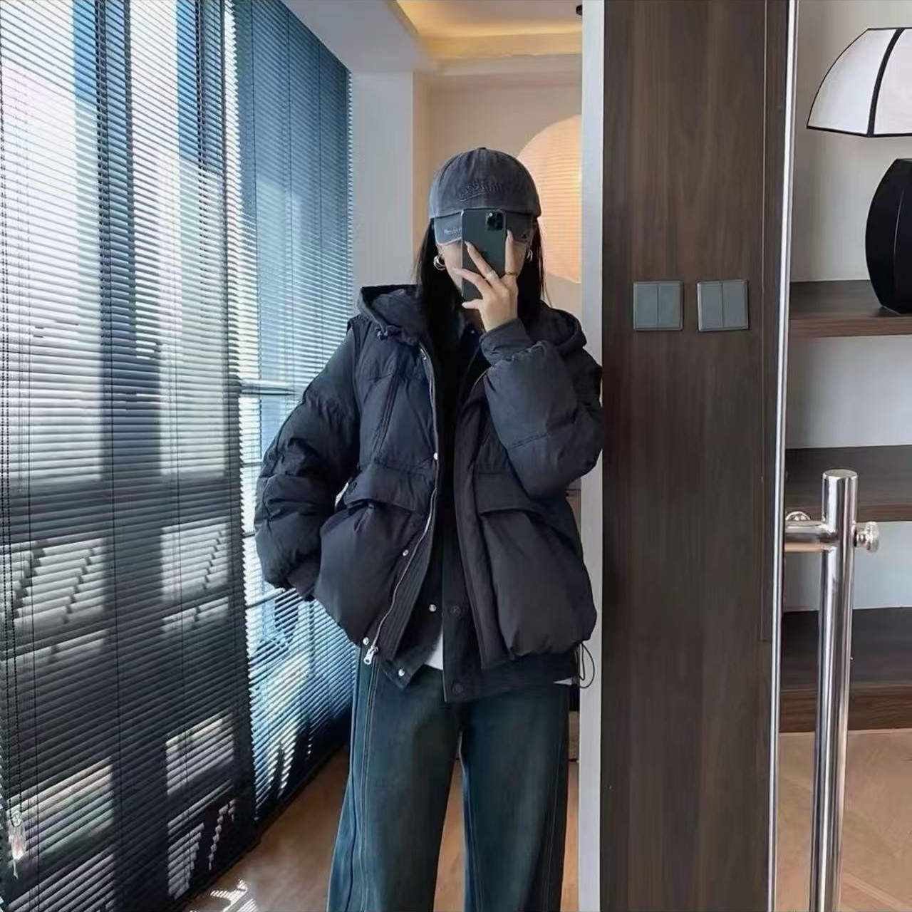女士连帽两件套厚款羽绒服XY26011