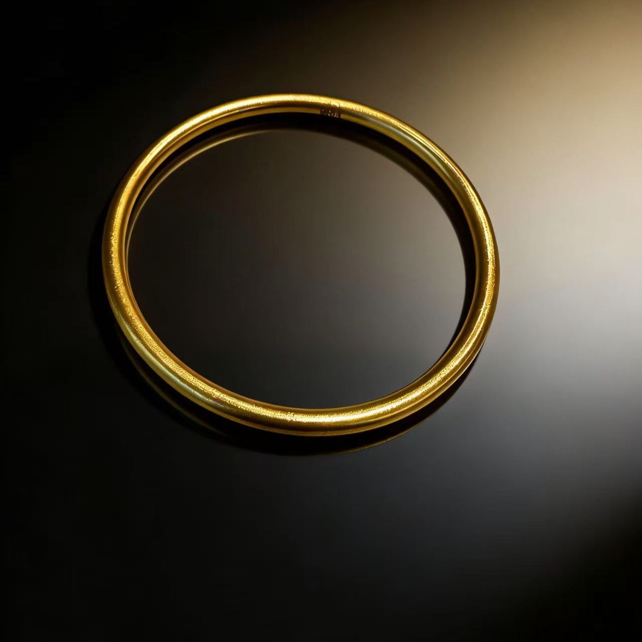 【华新】足金999古法素圈足金手镯【JK-Z1120】