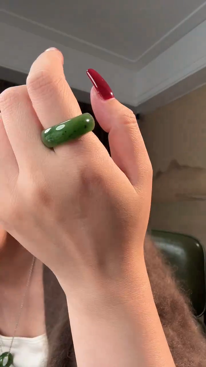 未镶嵌戒圈和田玉天然和田玉指环46