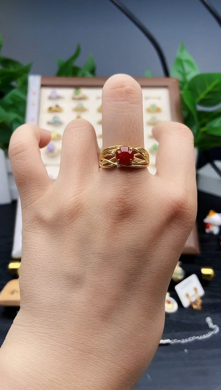 银S925镶嵌手链翡翠12