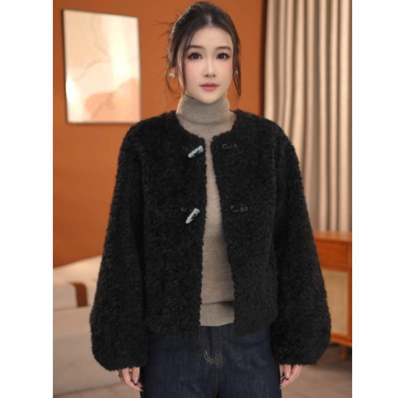 【NG】冬季新款黑色小个子百搭气质短外套-BDP95233