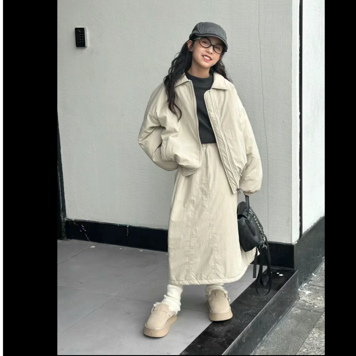 601011 LXJ 韩版秋冬女童款舒适时尚百搭洋气两件套套装