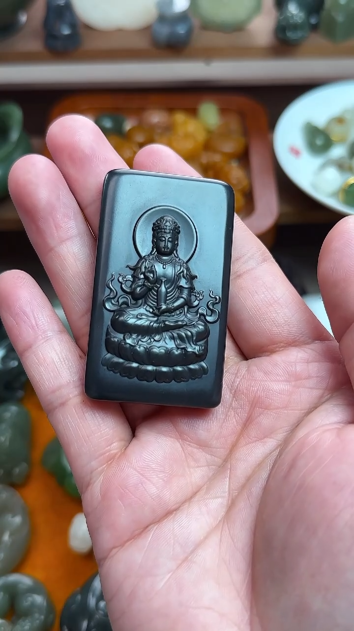 【闪购商品】和田玉吊坠(不含链)未镶嵌观音牌苏工