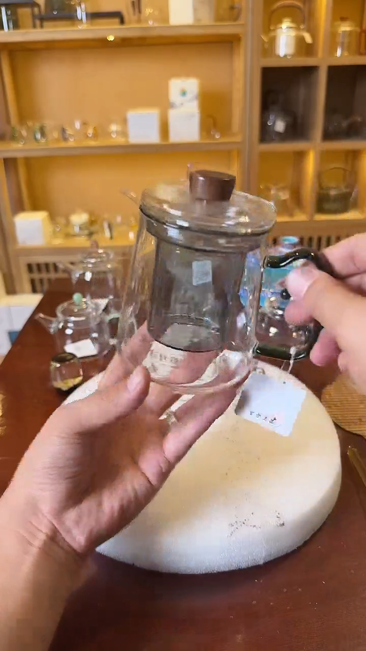 茶杯紫砂绿把三件杯