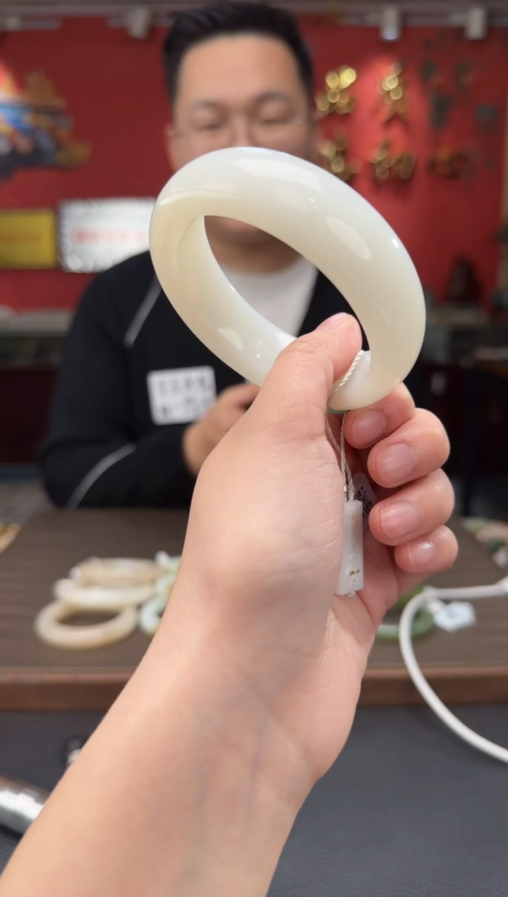 【闪购商品】和田玉颈饰未镶嵌白玉宽版镯55-62