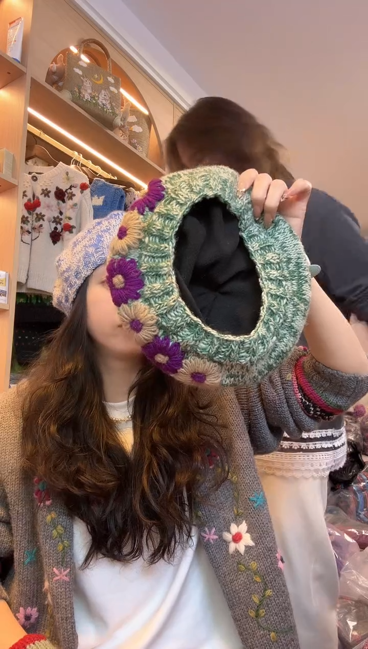 羊毛蔚*百羊毛贝雷帽B845