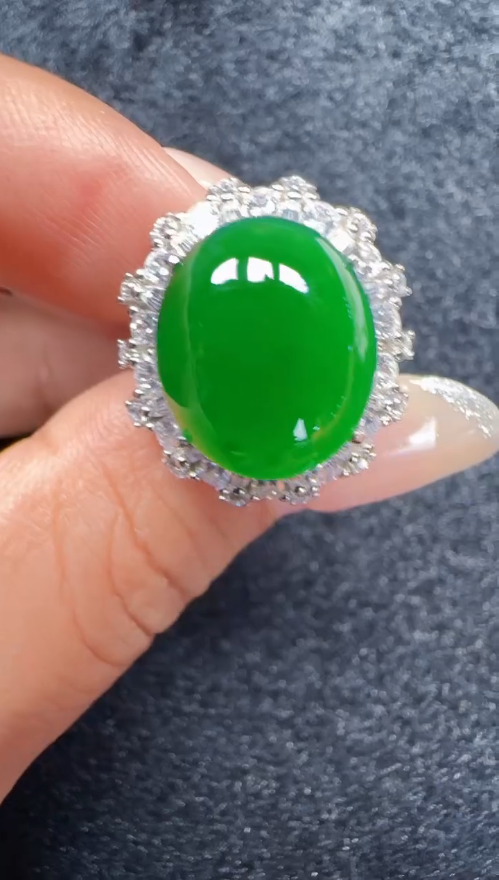未镶嵌定制翡翠翡翠戒指107
