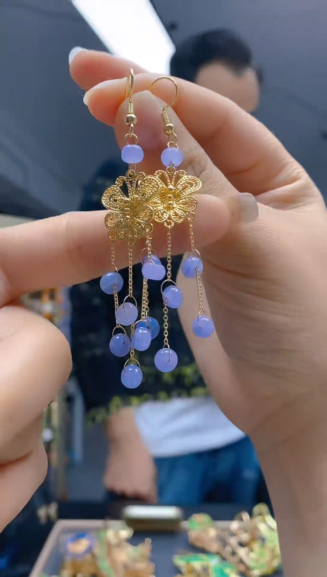 【闪购商品】翡翠耳饰合金325翡翠耳钩