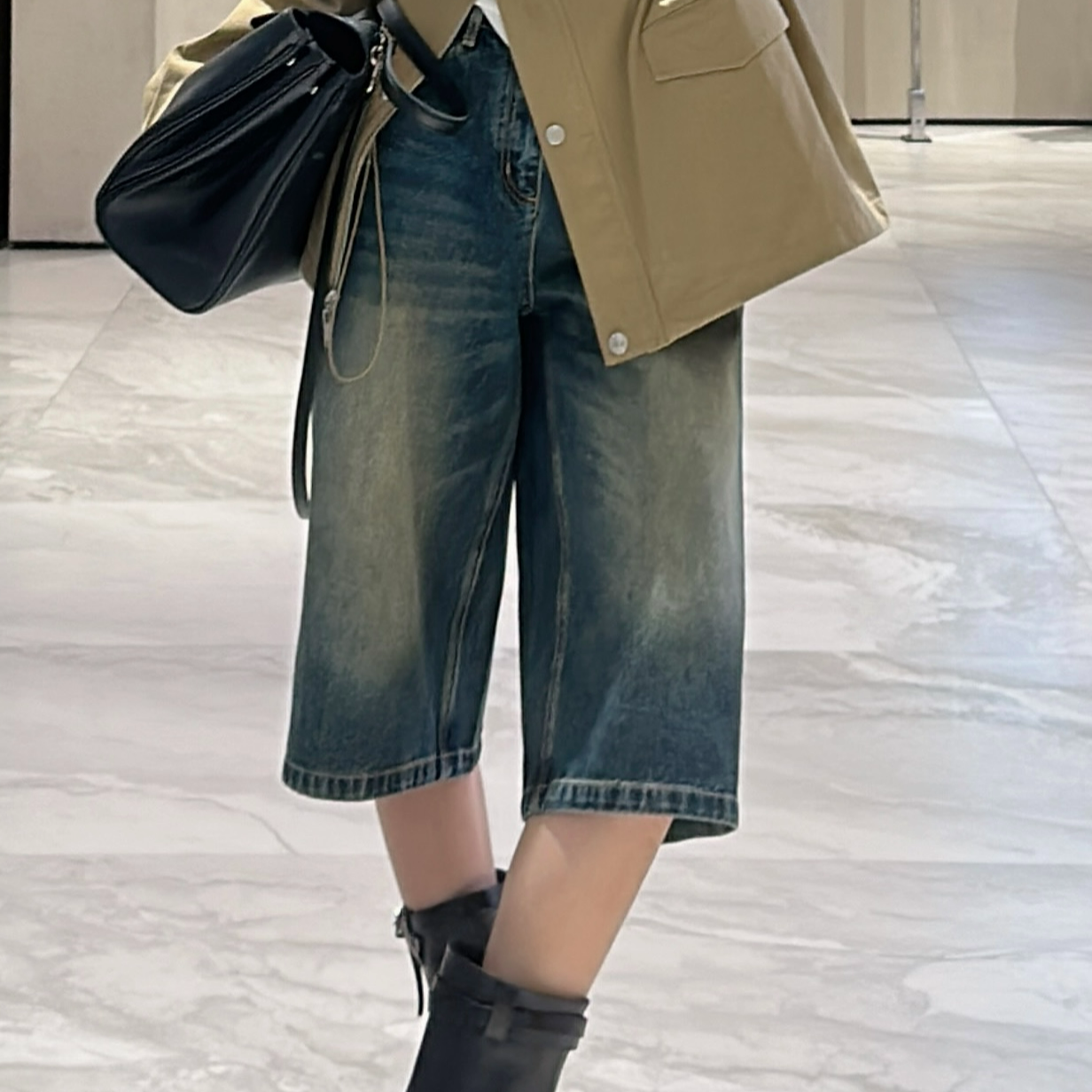 【WIWH PARIS】25早秋新品中腰牛仔中裤