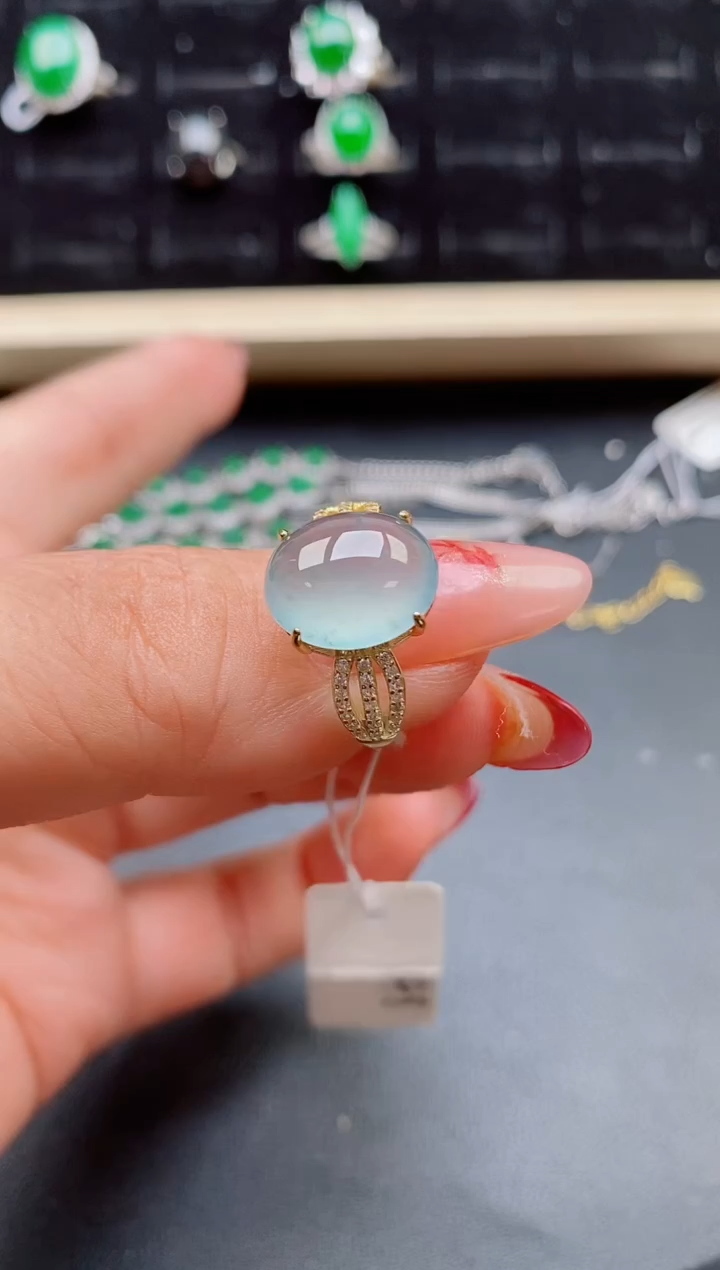 【闪购商品】翡翠戒指银S925镶嵌321321