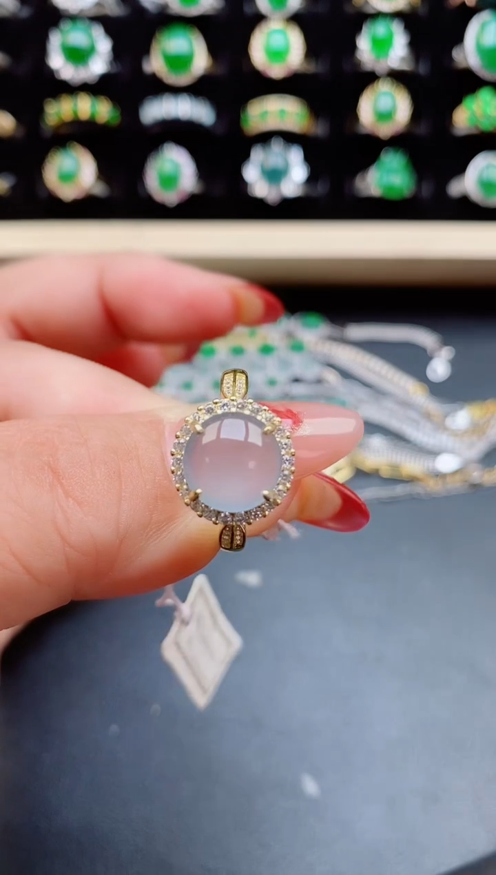 【闪购商品】翡翠戒指银S925镶嵌850508