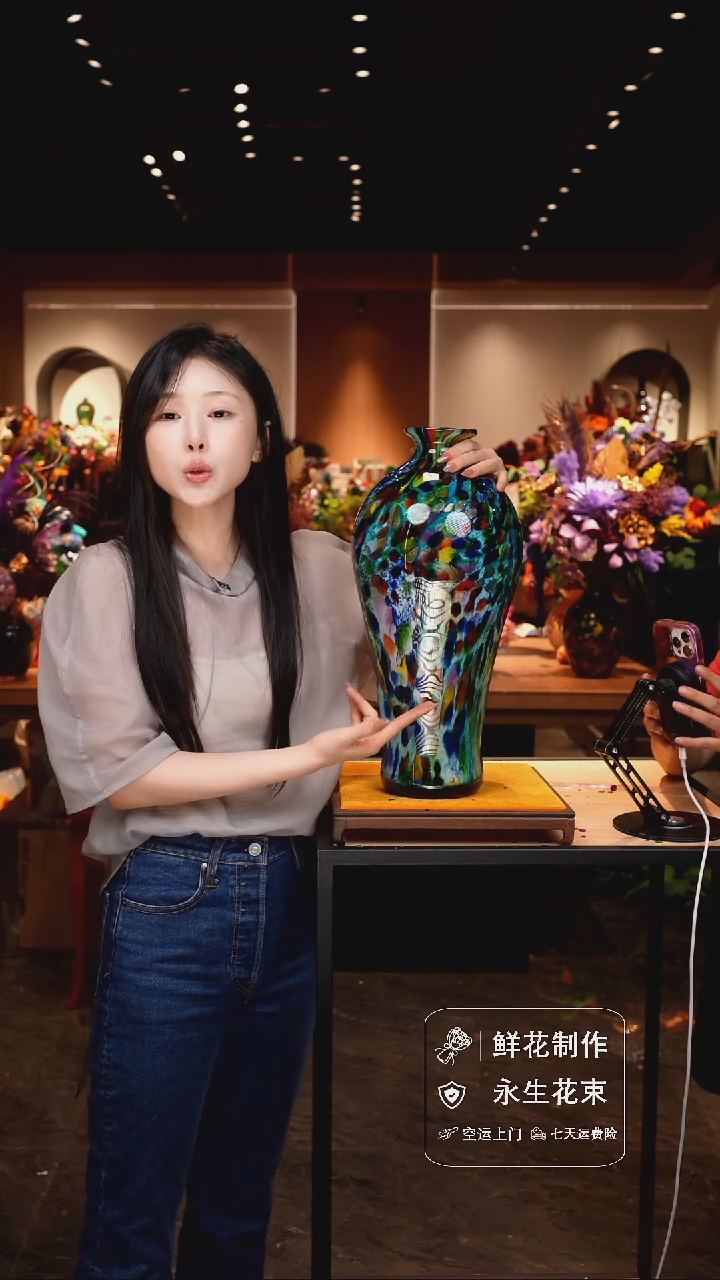 琉璃手工艺品手工花器花束空运包邮送货上门-以图片为准    