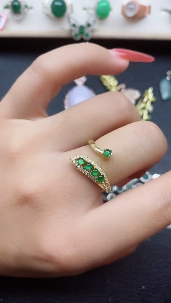 【闪购商品】翡翠戒指银S925镶嵌11111