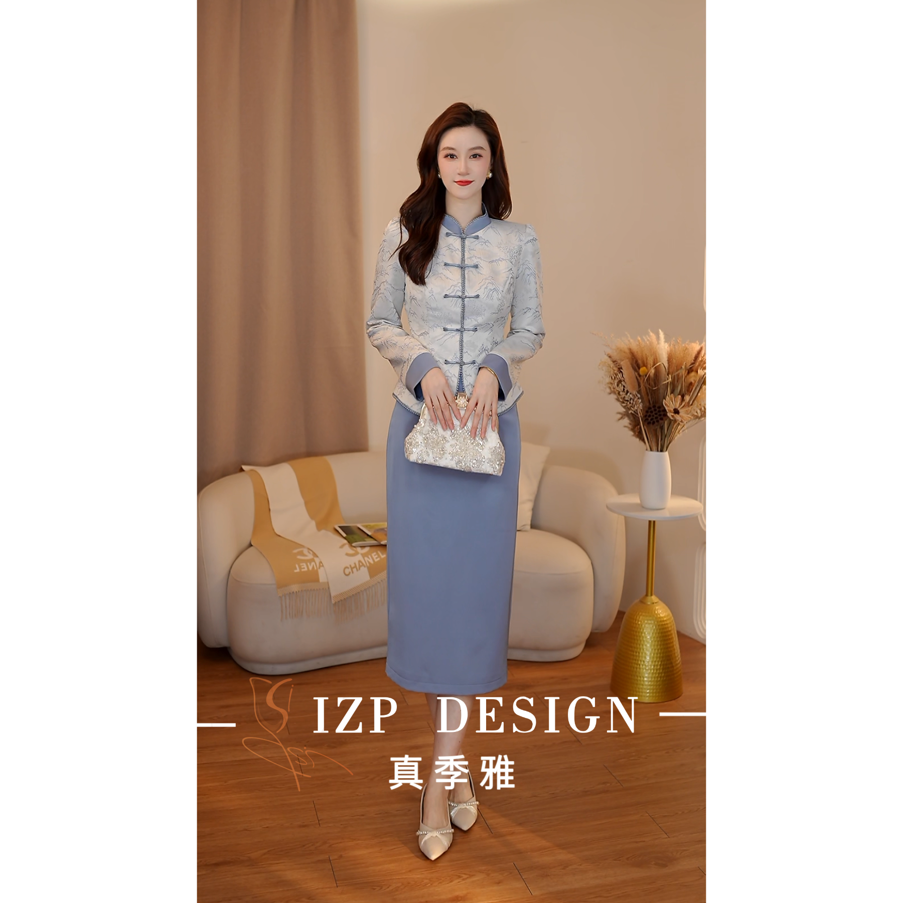 IZP【春季上新】真季雅<青花瓷>新中式两件套装 PO41704+82393