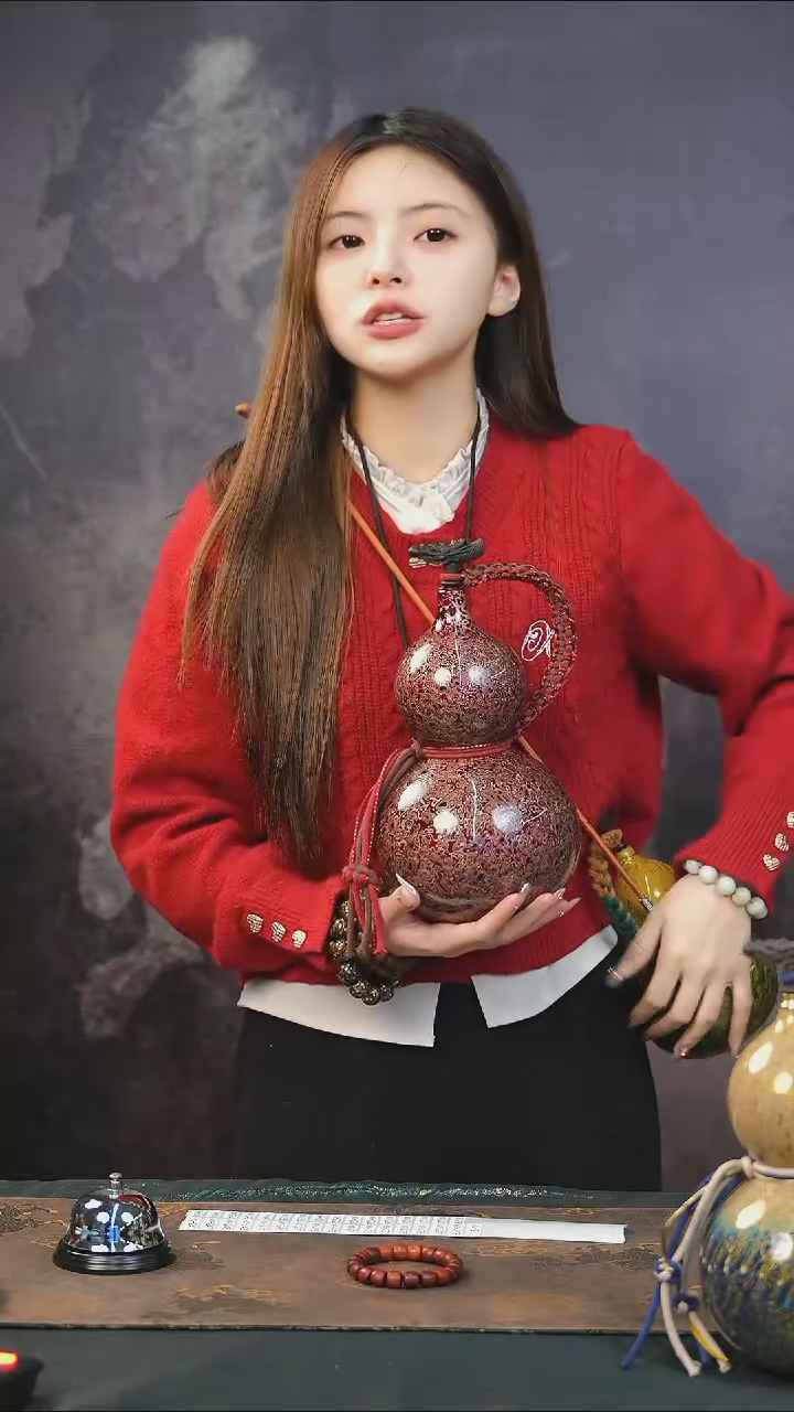 【闪购商品】WH216漆艺酒葫芦不包手串及旋转底座