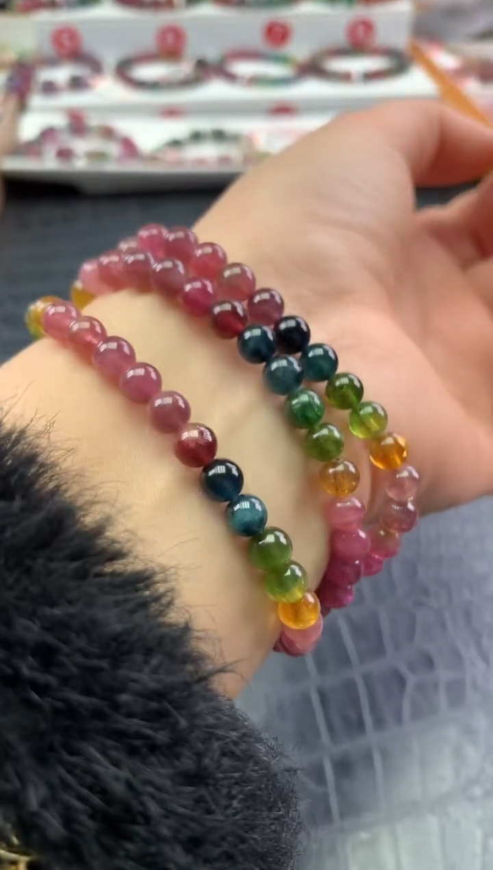 未镶嵌手串碧玺多样性发一条