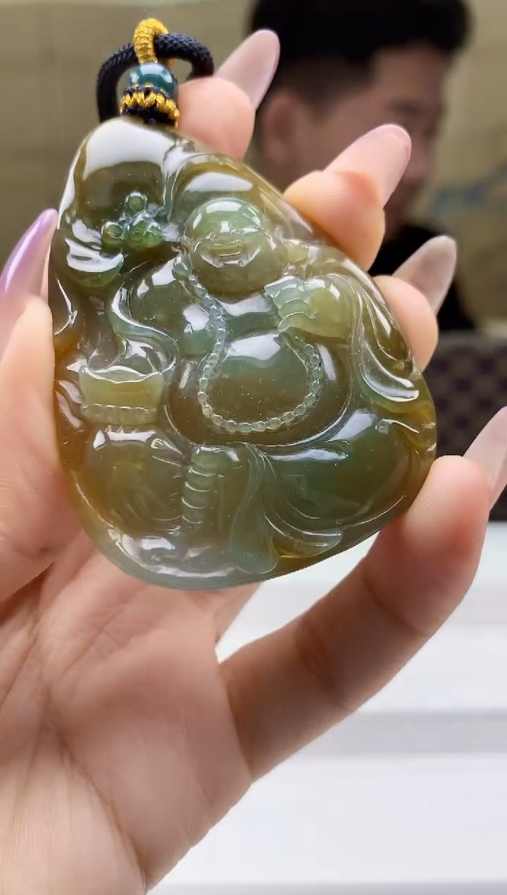 【闪购商品】定制翡翠未镶嵌4917ty-毛货挂件147