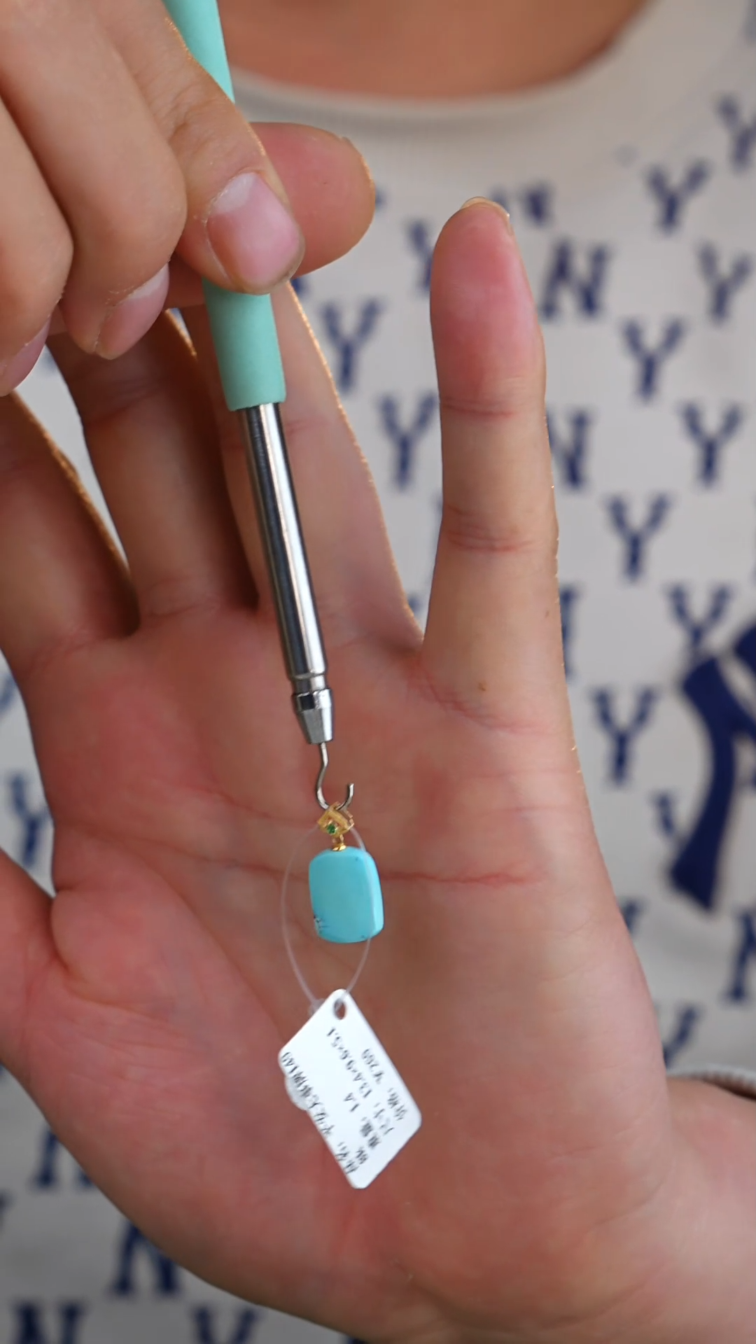 【闪购商品】绿松石吊坠(不含链)18K金镶嵌1