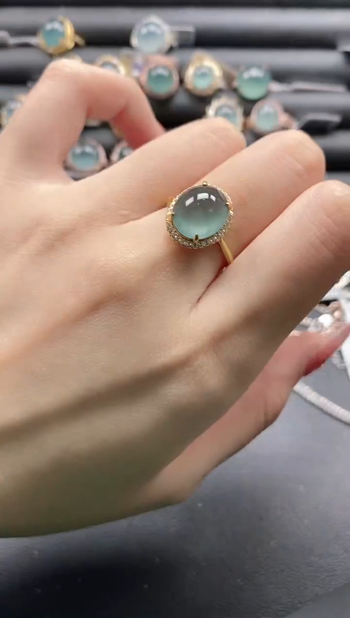 【闪购商品】翡翠戒指银S925镶嵌1111