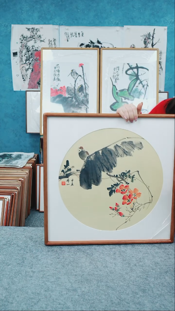 【闪购商品】国画50*50舒心老师花鸟