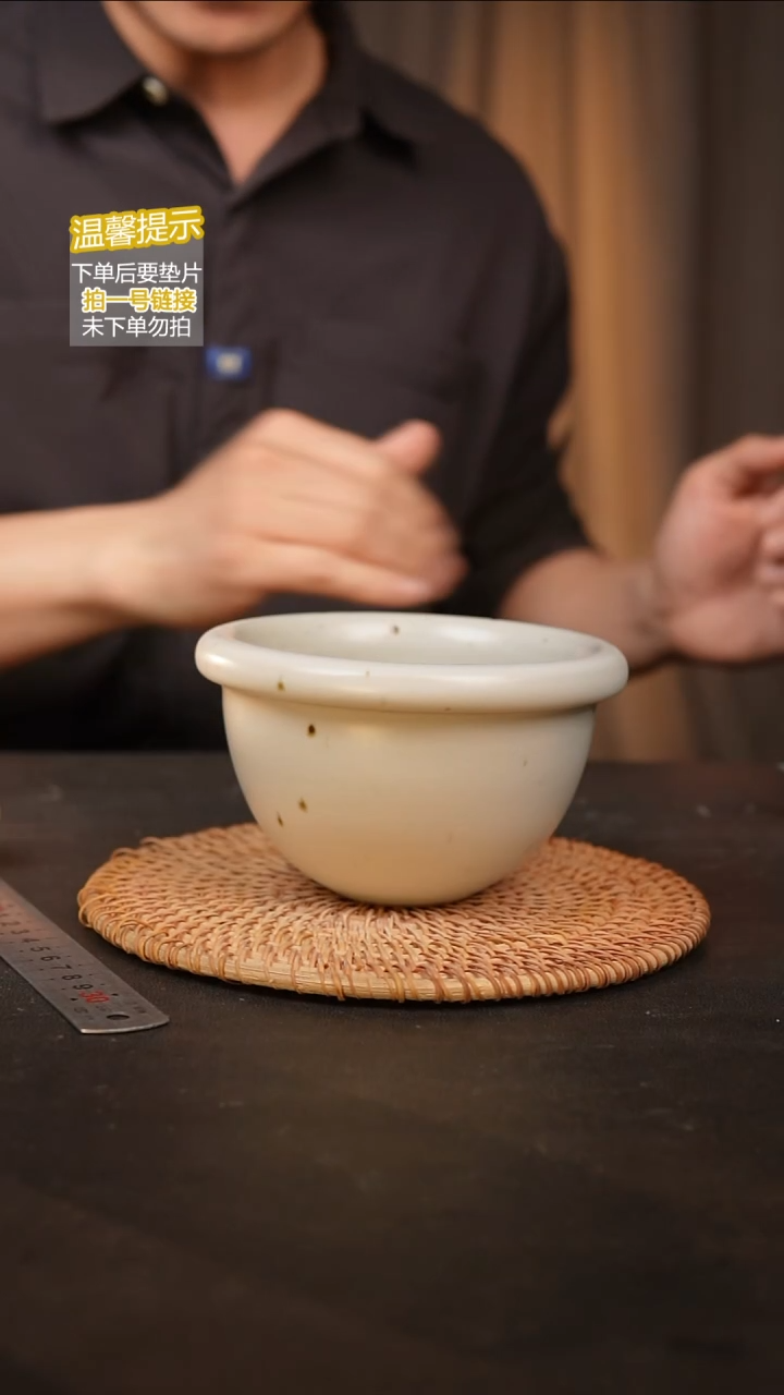 瓷片景德镇泥泥花盆无孔