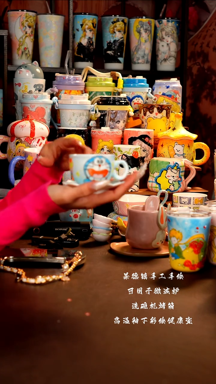 景德镇手工手绘杯杯