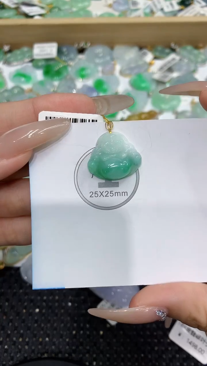 翡翠18K金镶嵌颈饰 111111111111