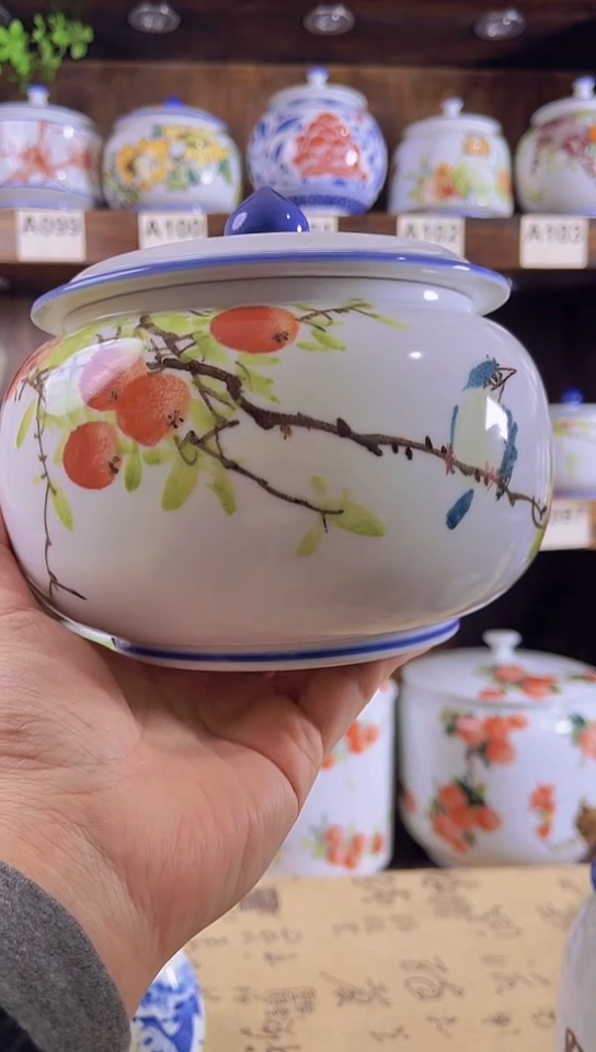 迎君陶瓷纯手工手绘  