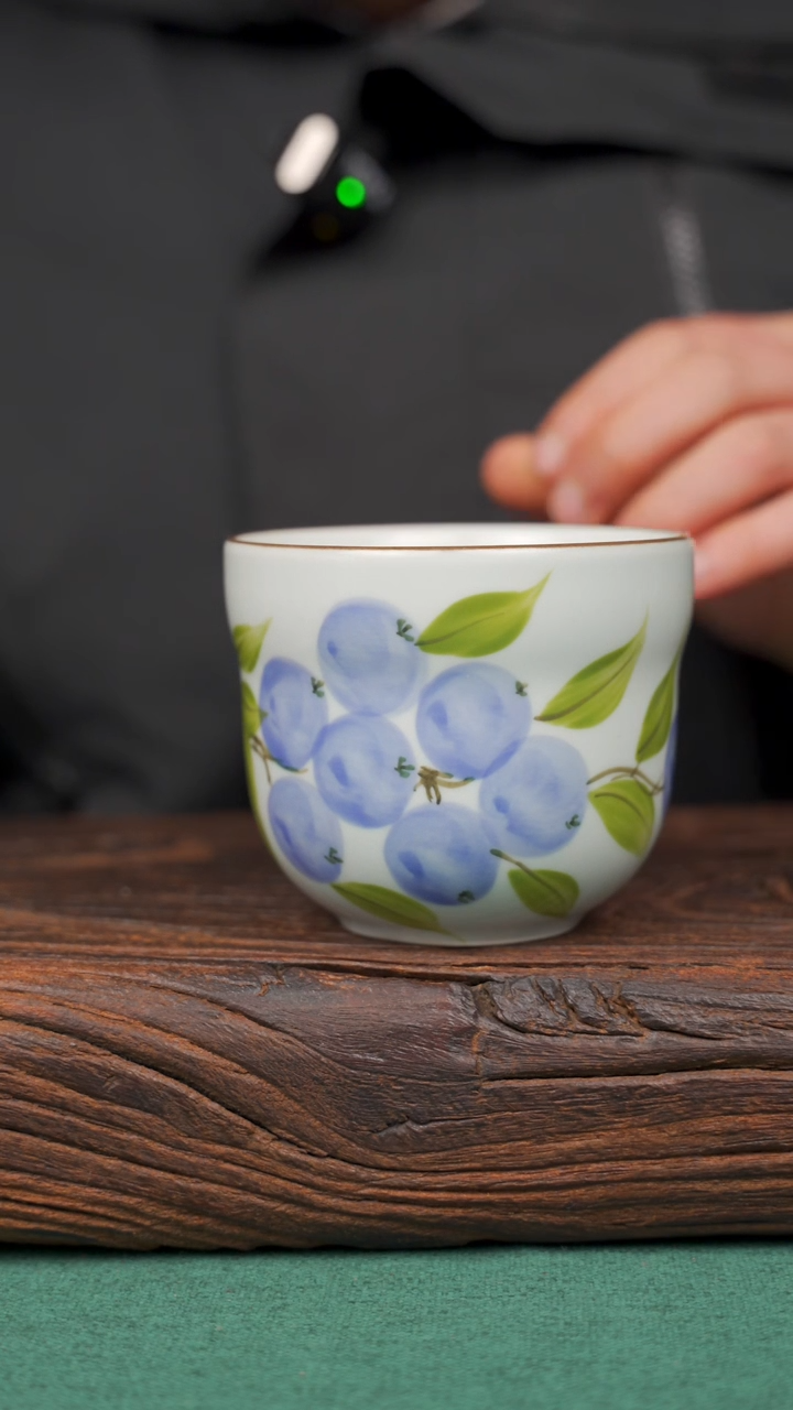 【闪购商品】瓷片86景德镇杯釉下手工手绘瓷器
