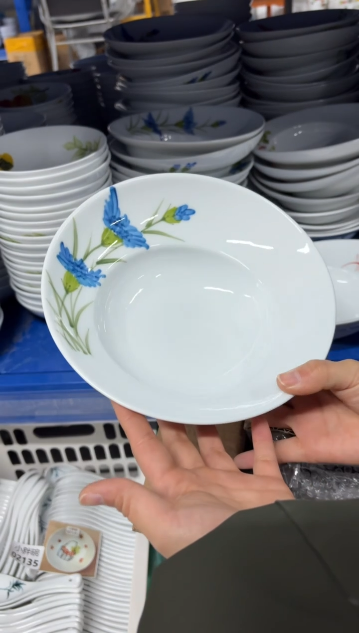 景德镇高温陶瓷食品级手绘釉中彩-海螺盘