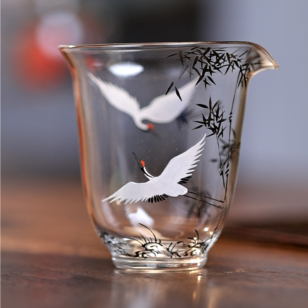  【陶珊居】物肆-水墨仙鹤公杯215ml