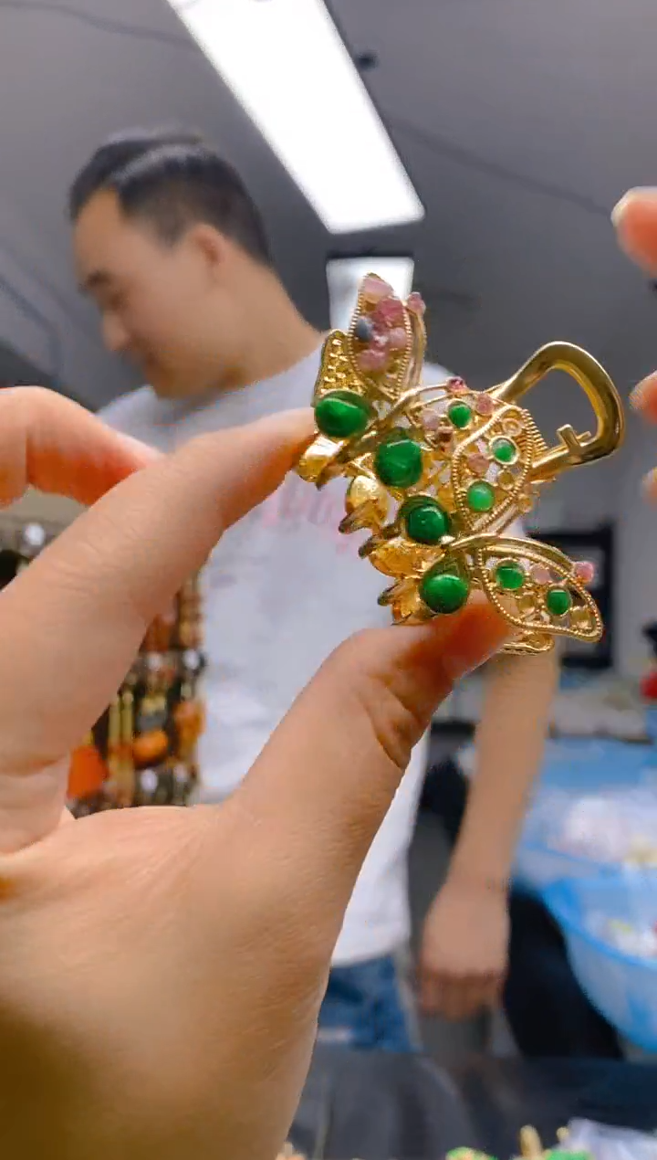 【闪购商品】翡翠耳饰合金0216翡翠发簪