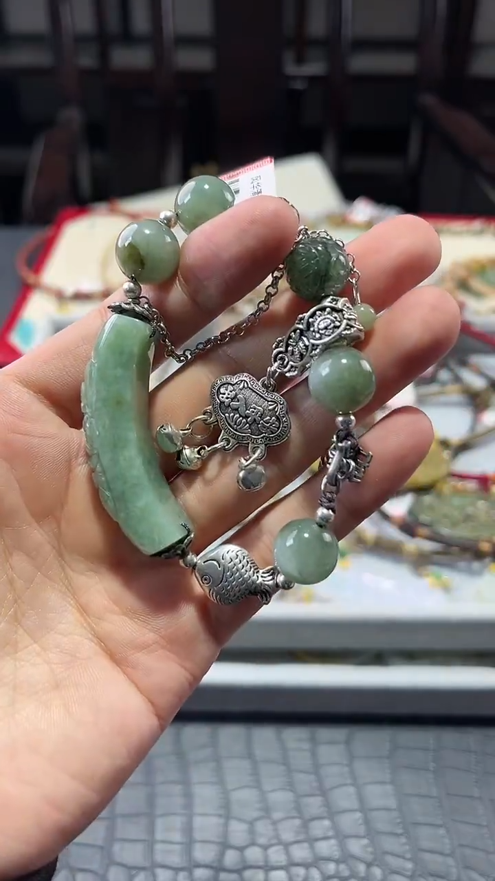 颈饰未镶嵌翡翠翡翠手链