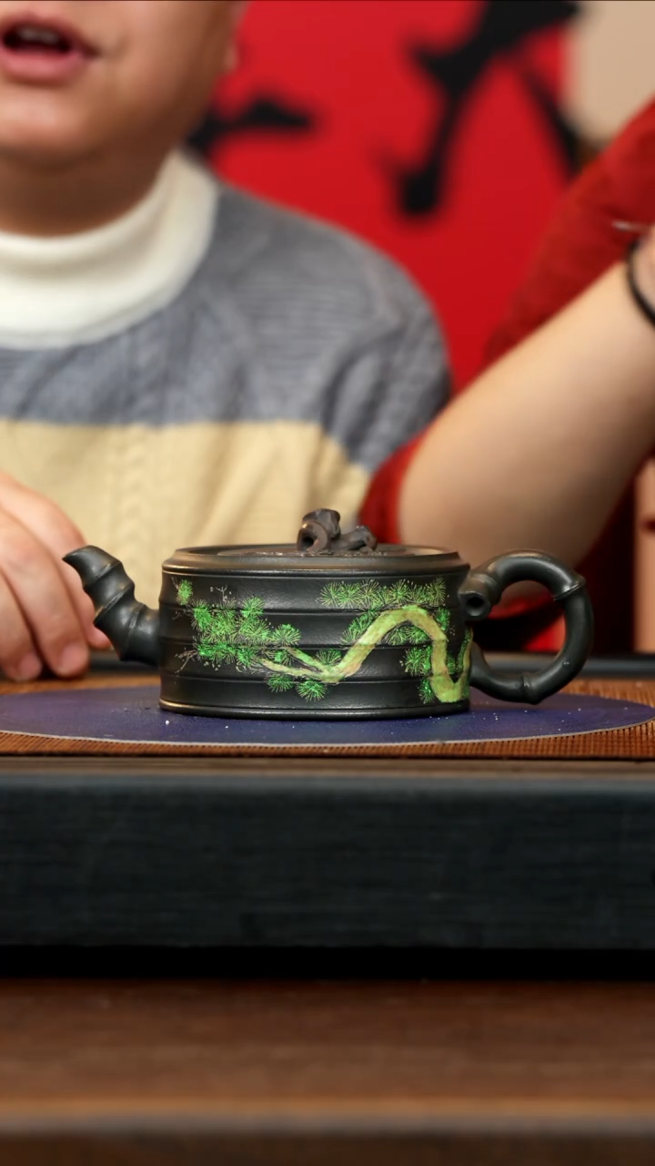 【闪购商品】紫砂茶壶SSH 老天青 松段 