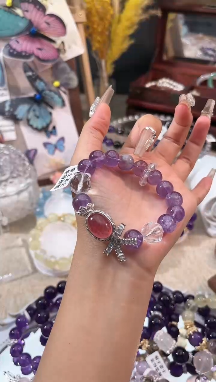 【闪购商品】水晶手链未镶嵌多样性发货颜色微差发其一 