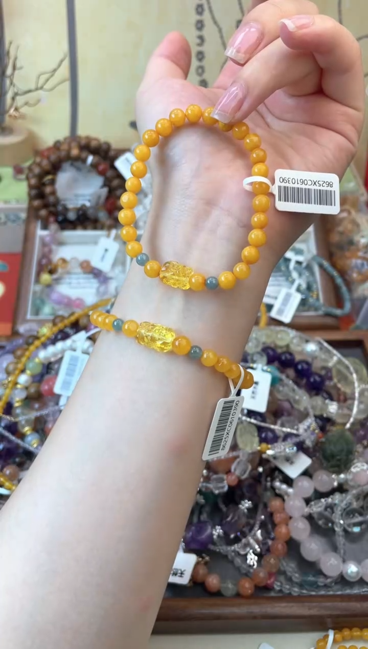 未镶嵌蜜蜡手链118手串